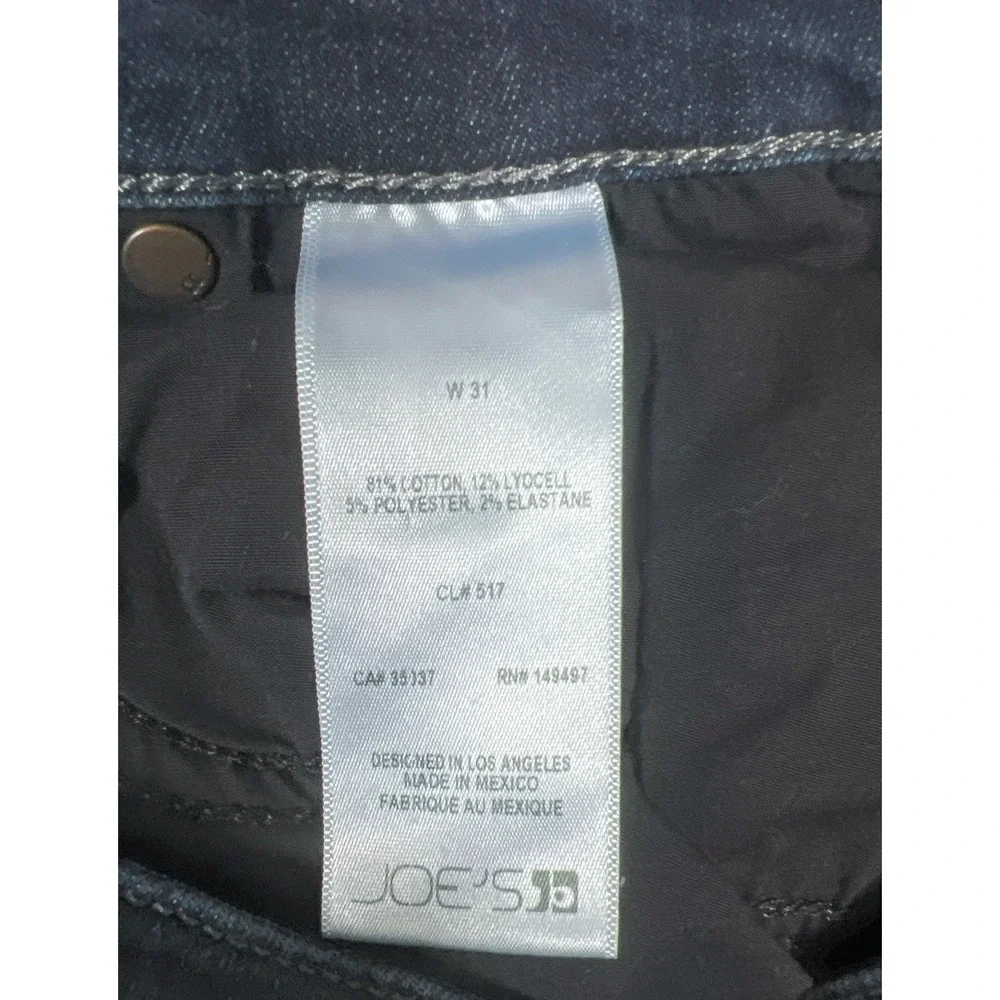 Joe's‎ Jeans Darby Straight Leg Women 31 Dark Blue Excellent Raw Hem TBGDBY5748